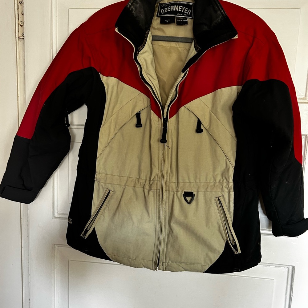 Obermeyer Red and Black Ski Jacket size 6